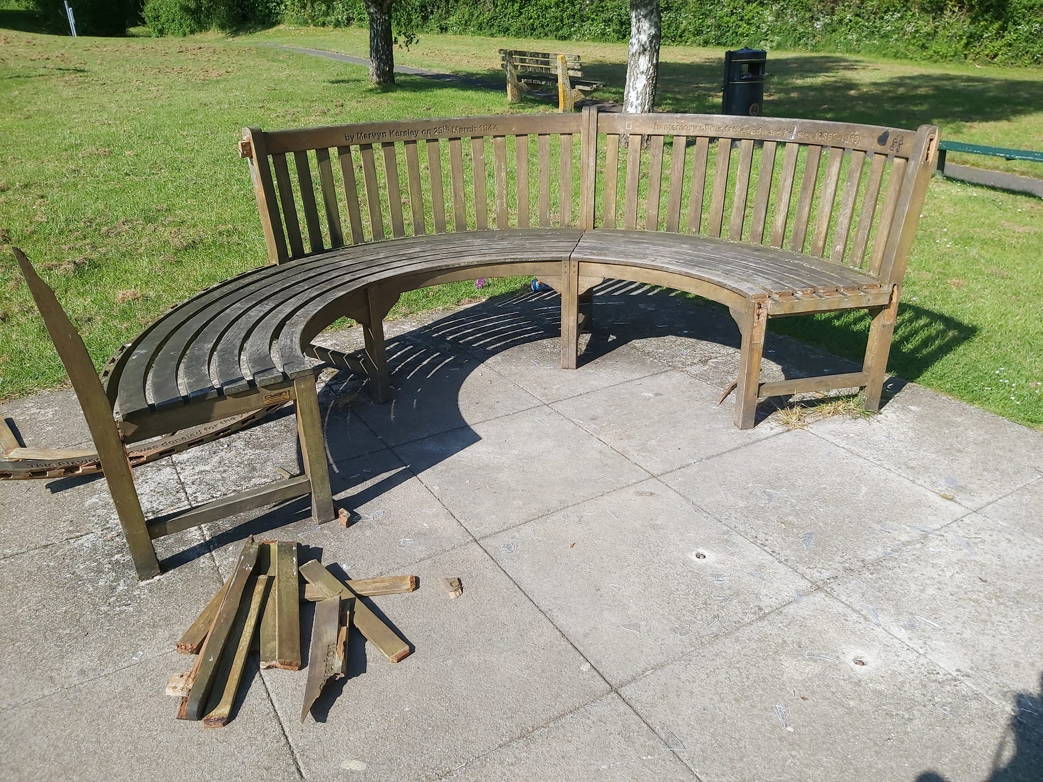 Vandalism across the village.