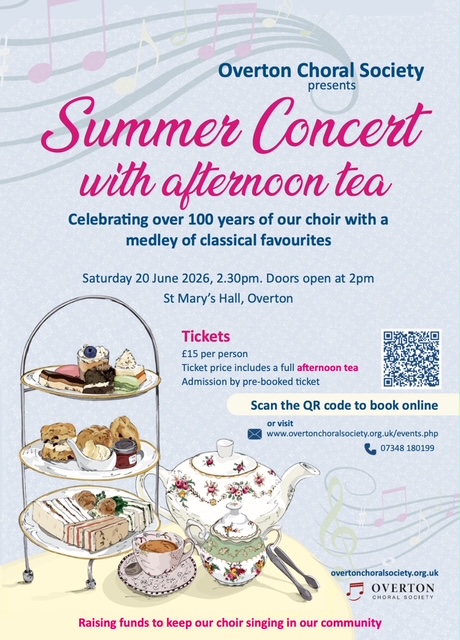 Summer Concert with Afternoon Tea to Celebrate Overton Choral Society’s 100+ Year Legacy